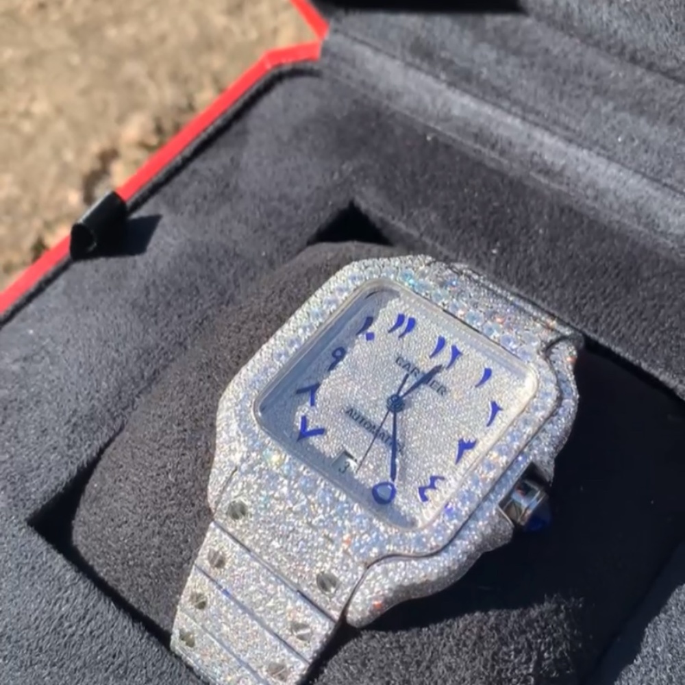 VVS CUSTOM CARTIER WATCH Moissanite